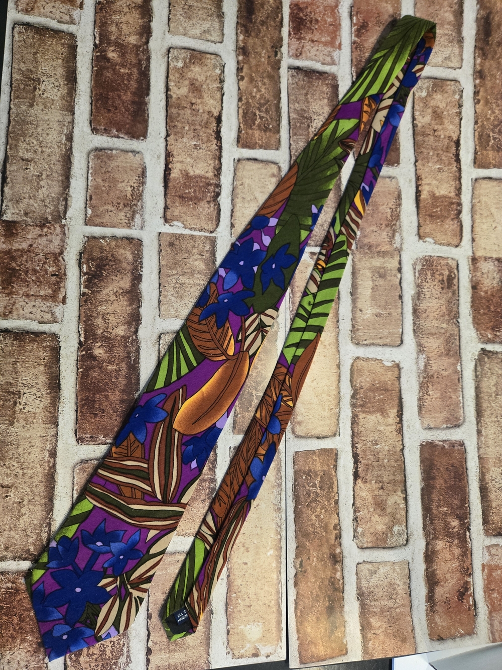 Vibrant Tropical Floral Silk Tie Made By Antonio Caltiani (Capitani)